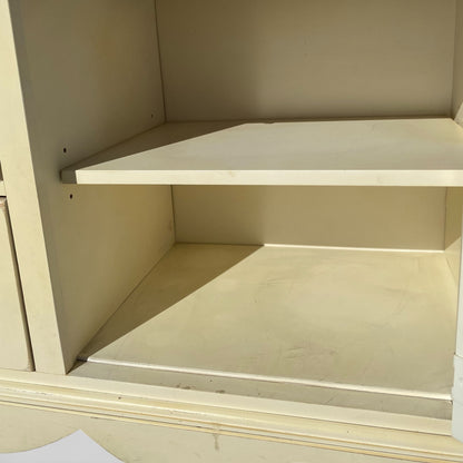 Painted Sideboard or Buffet Cabinet with Paneled Doors and Solid Wood Top