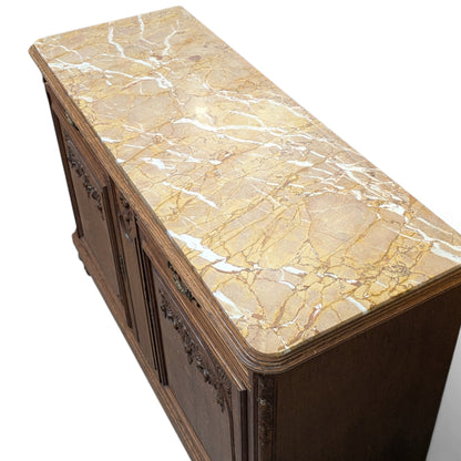 Early 20th-Century French Marble-Top Buffet, Guerin Paris Label