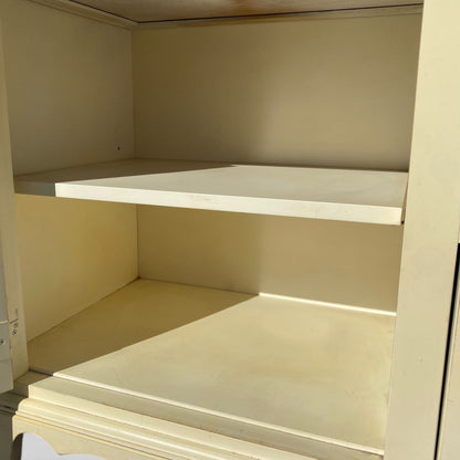 Painted Sideboard or Buffet Cabinet with Paneled Doors and Solid Wood Top