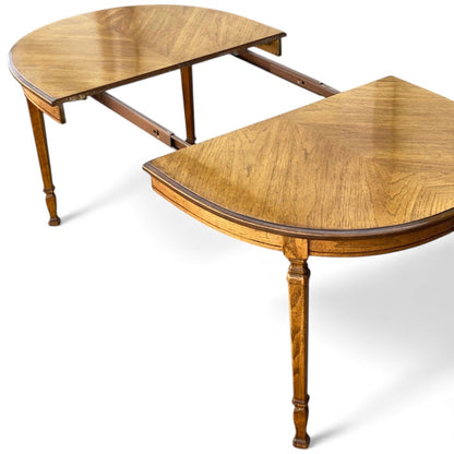 Vintage Oval Dining Table with Leaf, c. 1950s