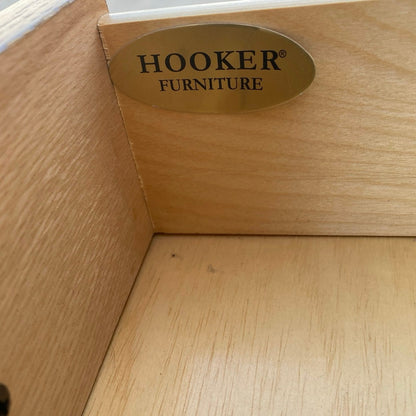 Vintage Hooker Furniture Oak Hutch Cabinet with Open Shelving, Late 20th Century
