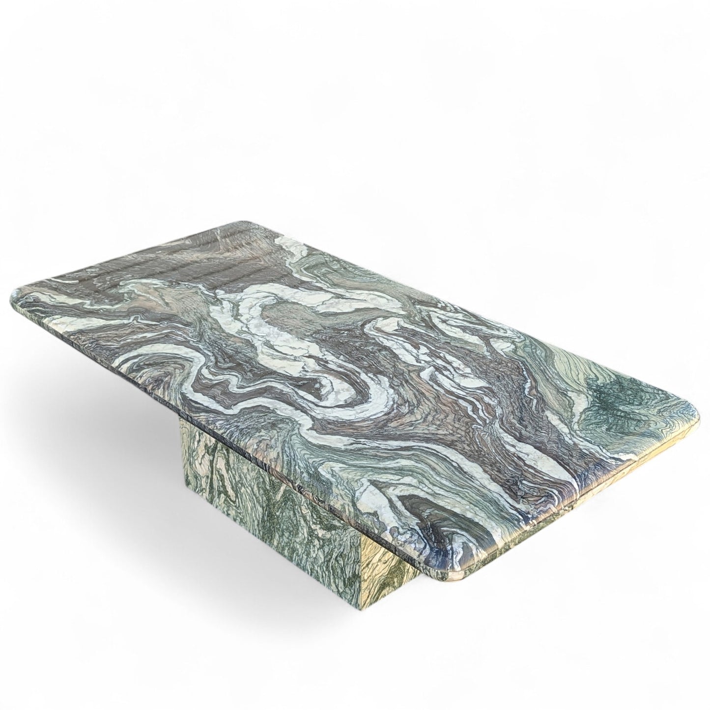 Postmodern Green Marble Coffee Table