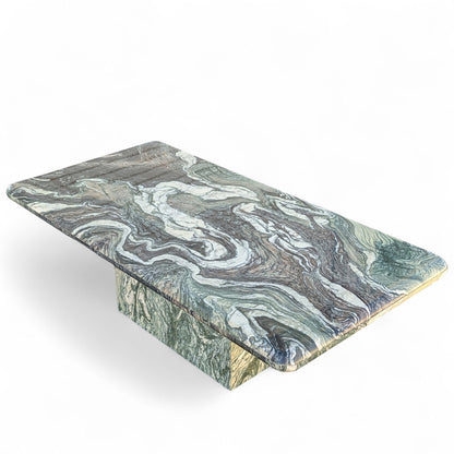 Postmodern Green Marble Coffee Table