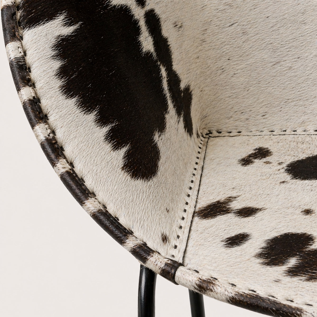 Mexican Cowhide and Iron Lounge Chairs, Made-to-Order Pair — view 7 of 9