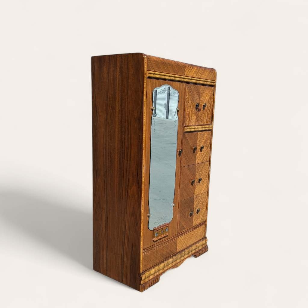 Vintage Art Deco Armoire, c. 1930s