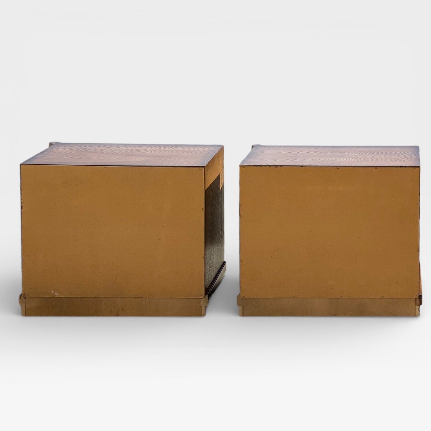 Mid-Century Modern Oak Nightstands- Pair