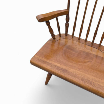 Vintage Wooden Bench – Spindle Back Bench, Classic Farmhouse Style