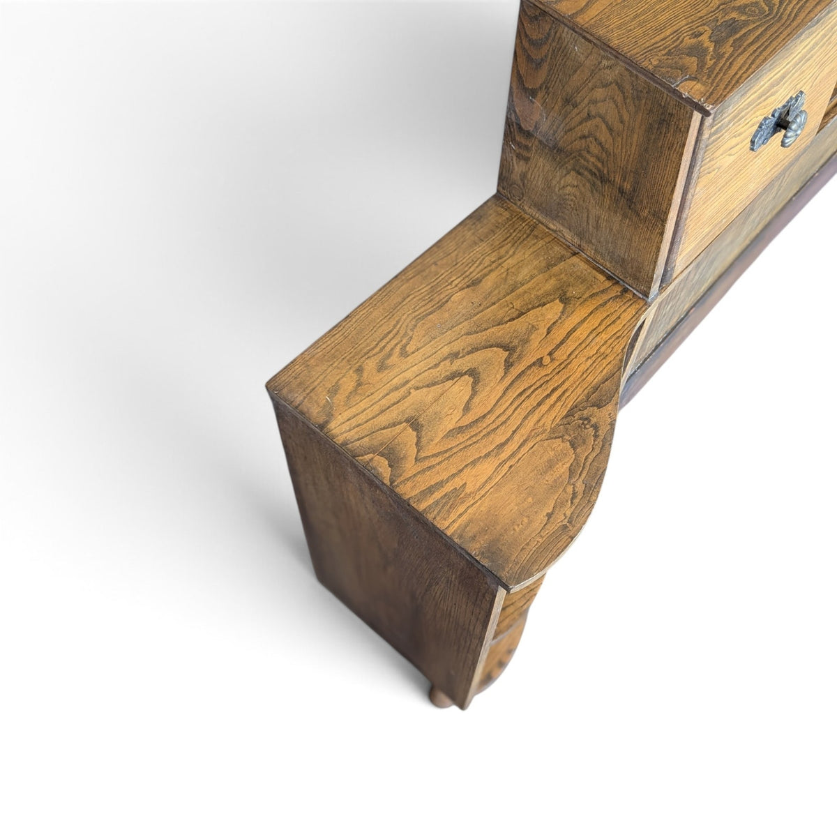 Vintage L.A. Period Furniture Headboard with Integrated Nightstands