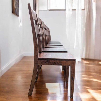 Set of 8 Crate & Barrel Basque Honey Wood Dining Chairs