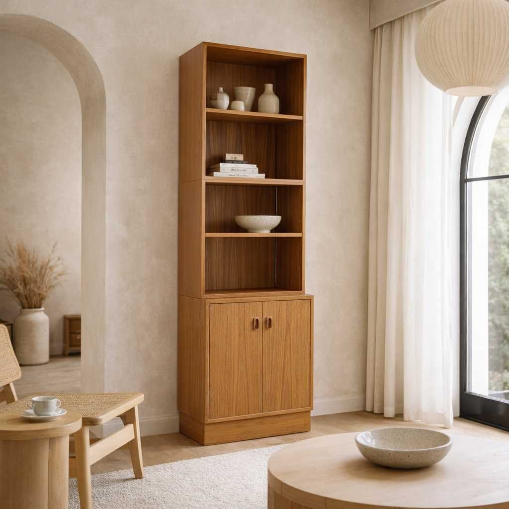 Slim Teak Bookcase – MCM, c. 1970s