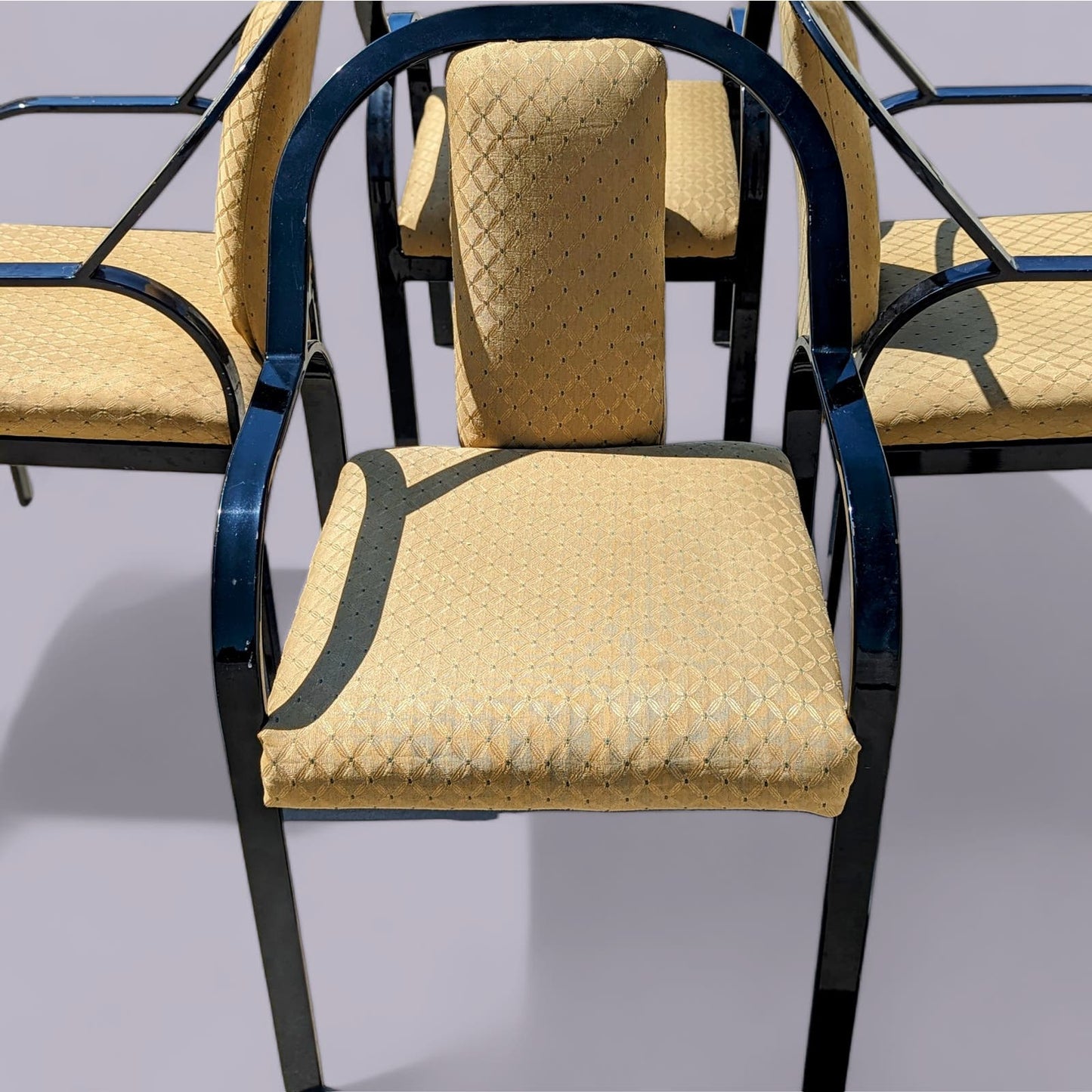 Unique Dining Chairs, Postmodern, Fabric, 80s, Metal Frames, Unique, Kitchen, Italian, Vintage, Mid Century