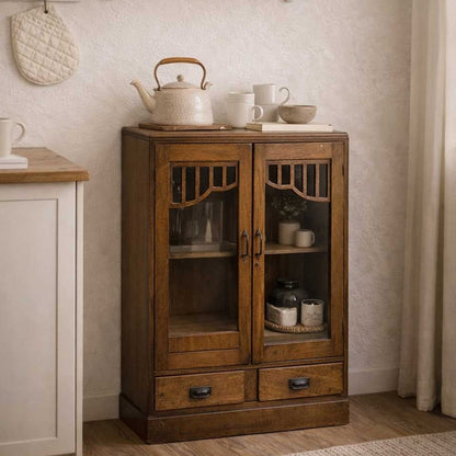 Antique Japanese Wooden Storage Cabinet, Meiji Period
