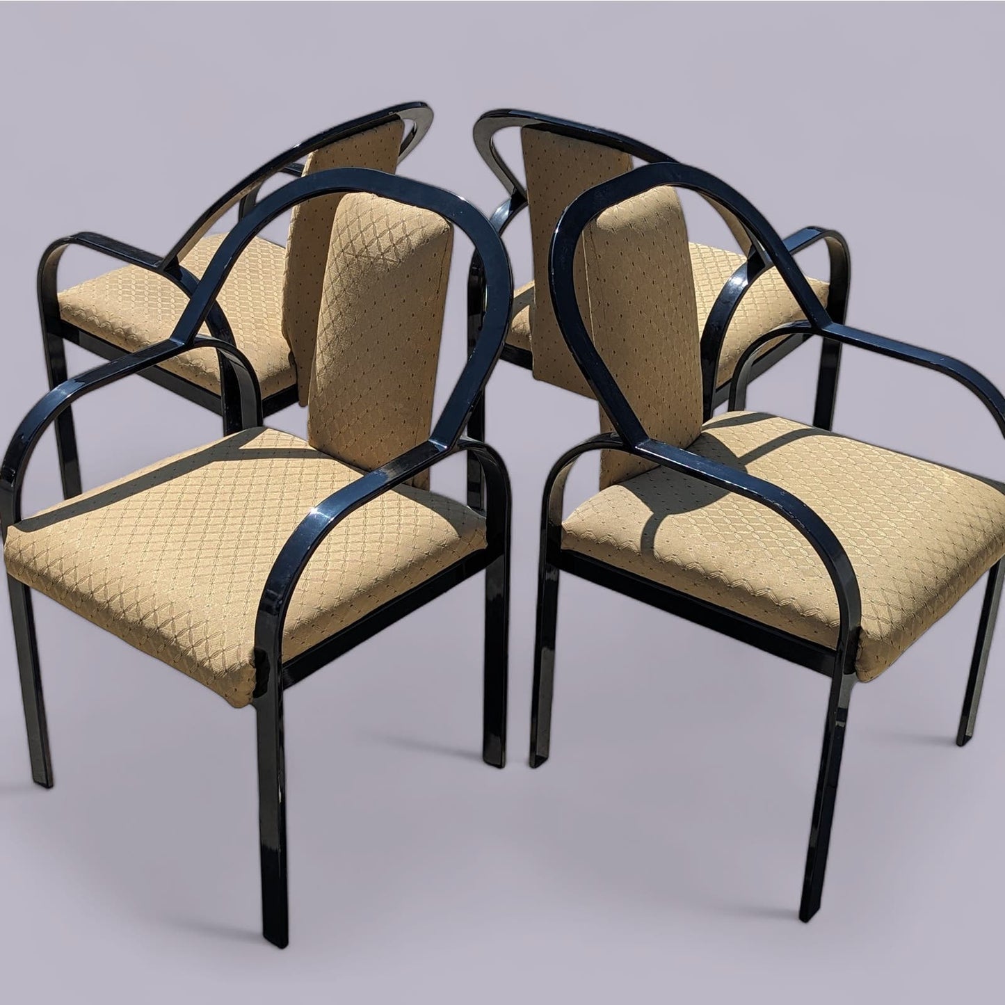 Unique Dining Chairs, Postmodern, Fabric, 80s, Metal Frames, Unique, Kitchen, Italian, Vintage, Mid Century