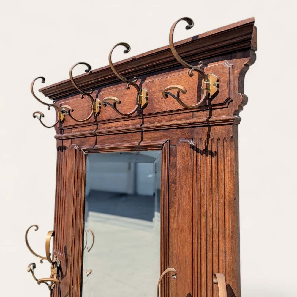 Antique French Hallway Coat Rack