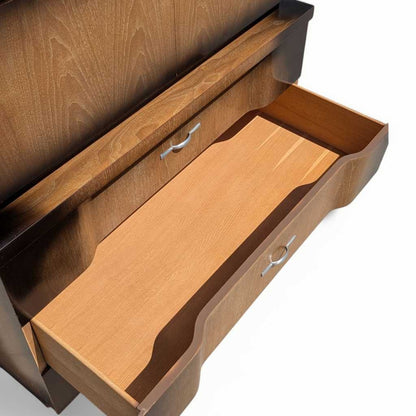 1950s Mid-Century Modern Tallboy Gentleman's Chest with Drop-Front Cabinet