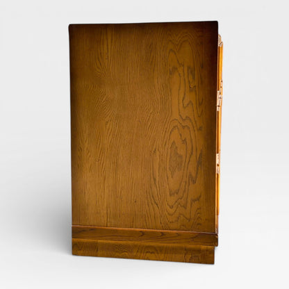 Oak Lowboy Dresser, Brutalist Mid-Century Modern
