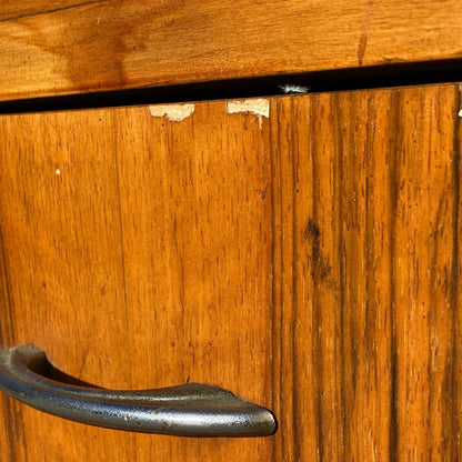 Art Deco Figured Wood Cocktail Cabinet with Fitted Interior, circa 1930s