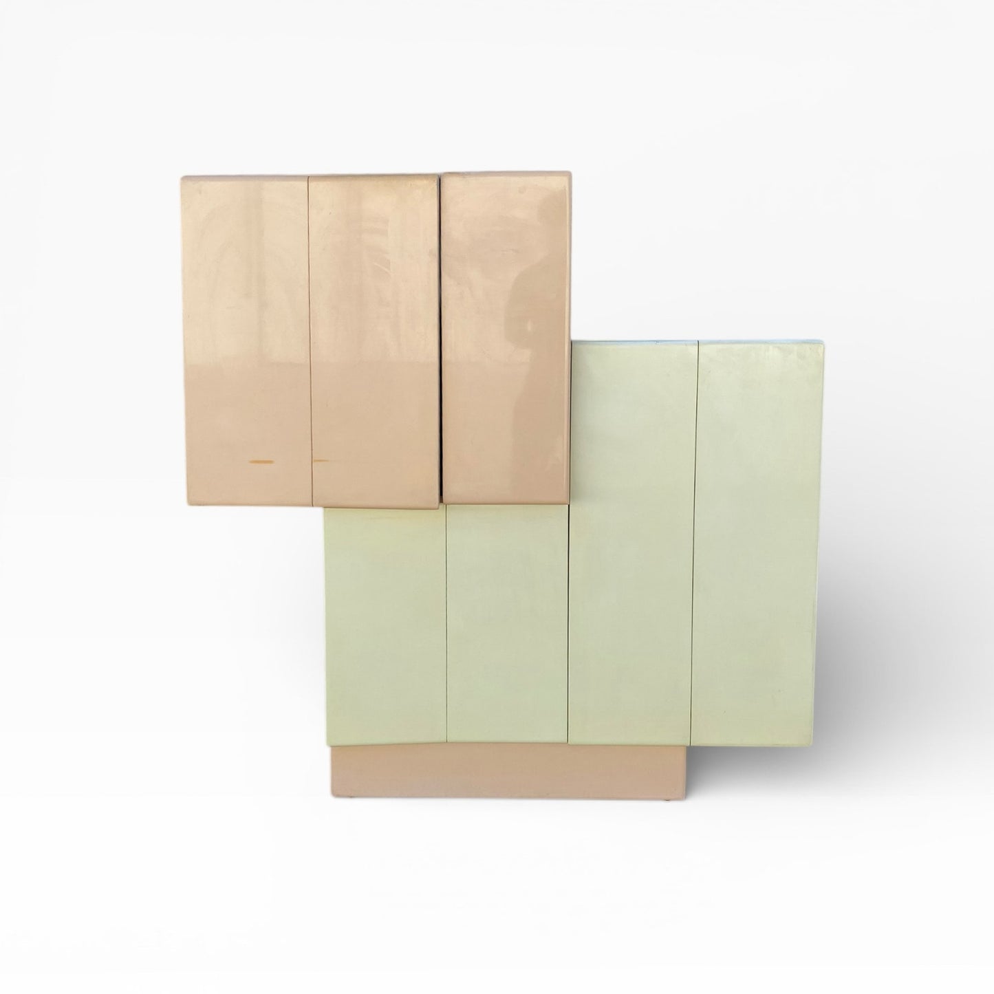 Large Postmodern Geometric Bar, Custom Lacquer Finish