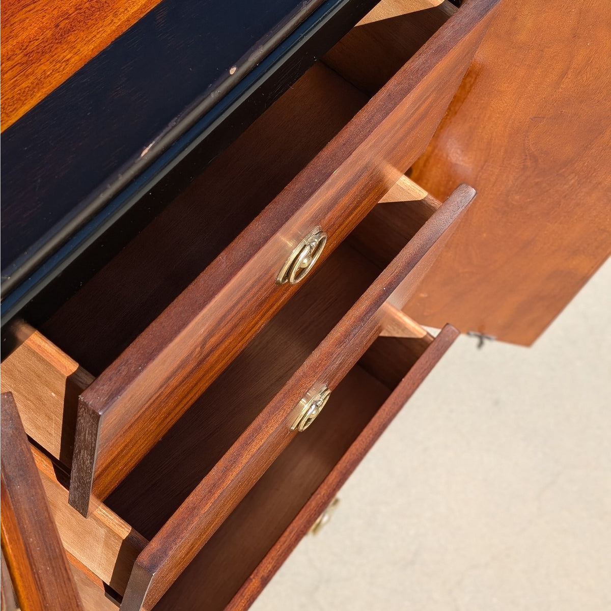 Stanley Furniture Chinoiserie Burl Wood Nine-Drawer Dresser or Credenza — view 6 of 16