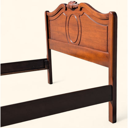 Antique Full-Size Walnut Bed Frame by Abernathy Furniture