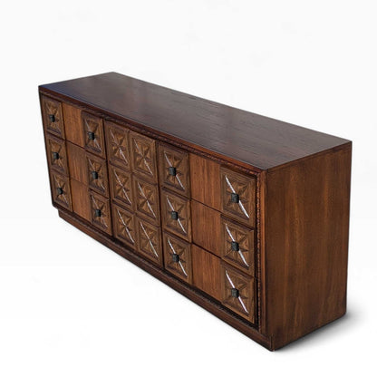 Brutalist Dresser, MCM Lowboy, c. 1970s