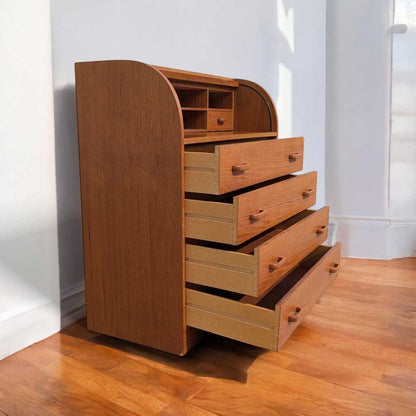 Mid-Century Danish Teak Roll-Top Desk by Egon Ostergaard, 1970s