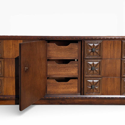 Brutalist Dresser, MCM Lowboy, c. 1970s