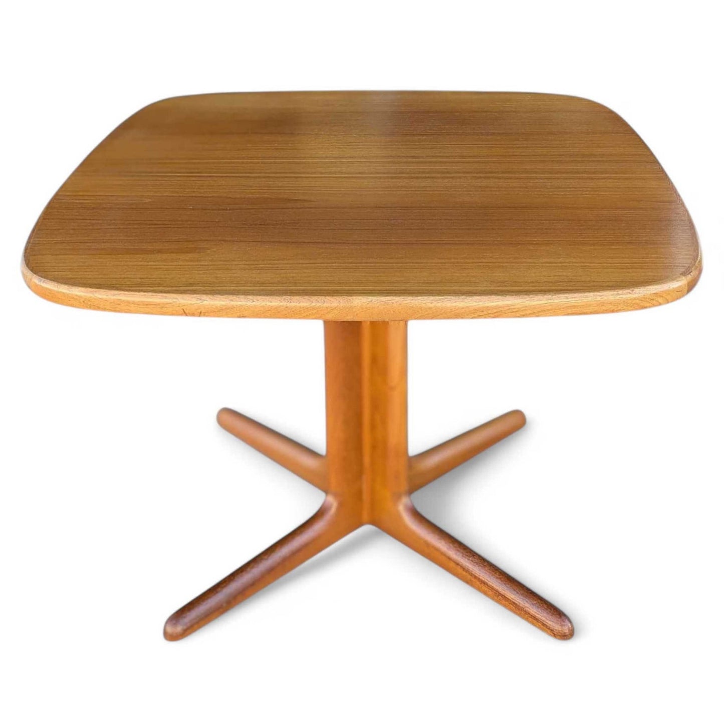 Vintage Teak Dining Table, Rounded Square Top