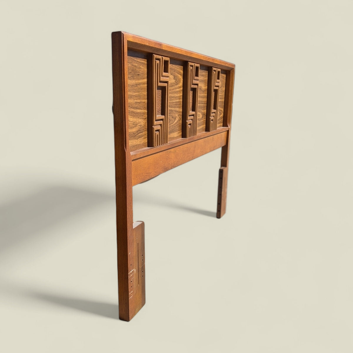 1960s Bassett Mid-Century Full-Size Wood Headboard — view 3 of 11