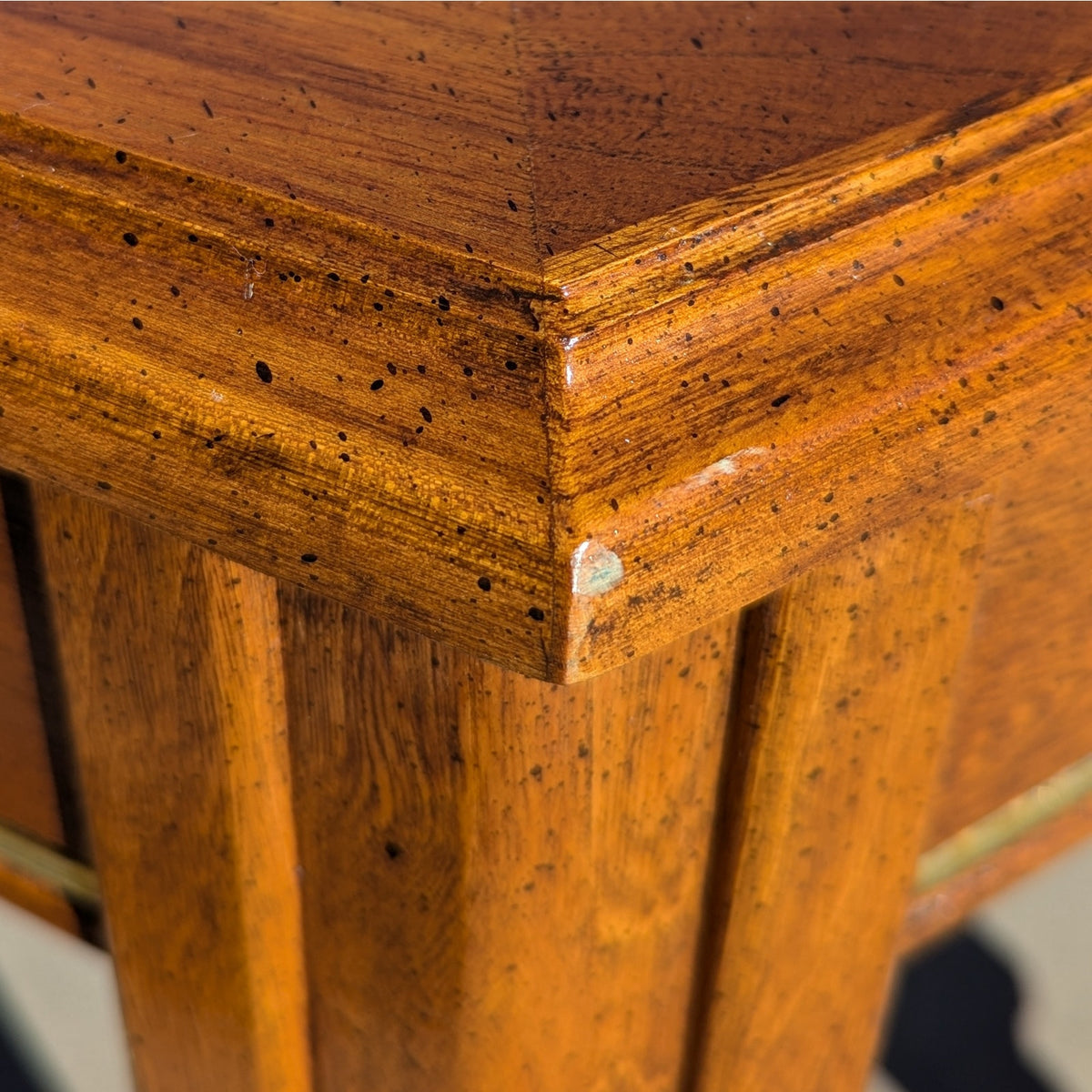 1970s Mersman Mid-Century Hexagonal Wood Side Table