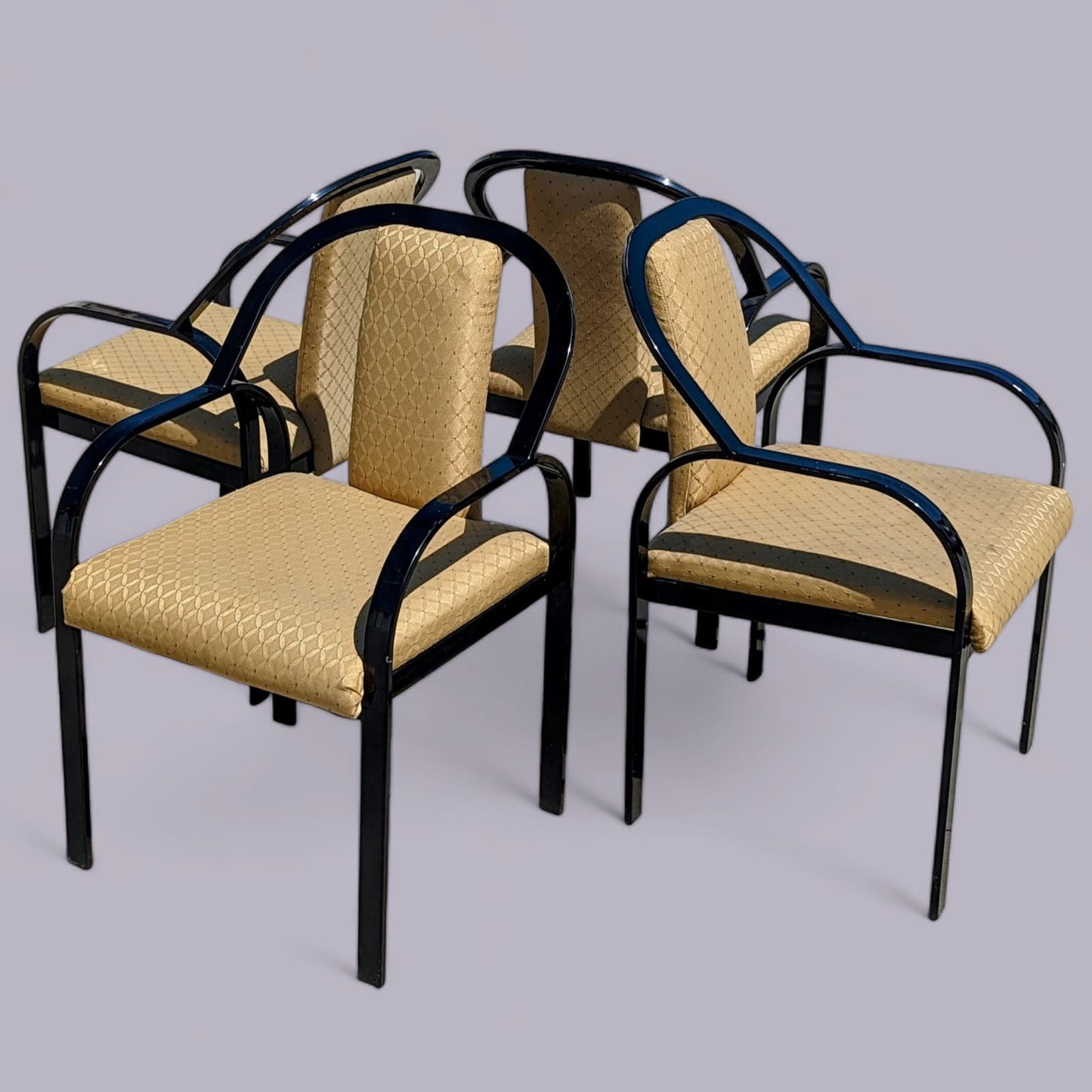 Unique Dining Chairs, Postmodern, Fabric, 80s, Metal Frames, Unique, Kitchen, Italian, Vintage, Mid Century