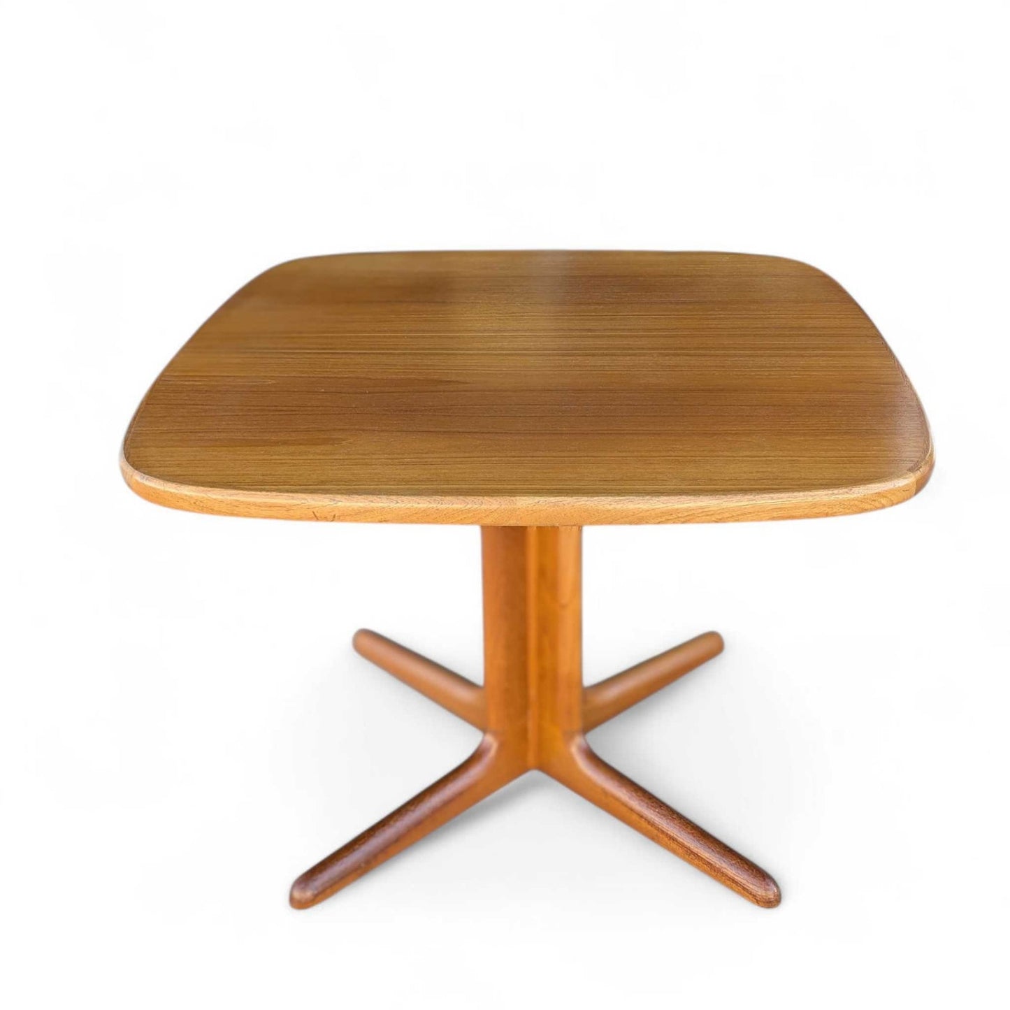 Vintage Teak Dining Table, Rounded Square Top