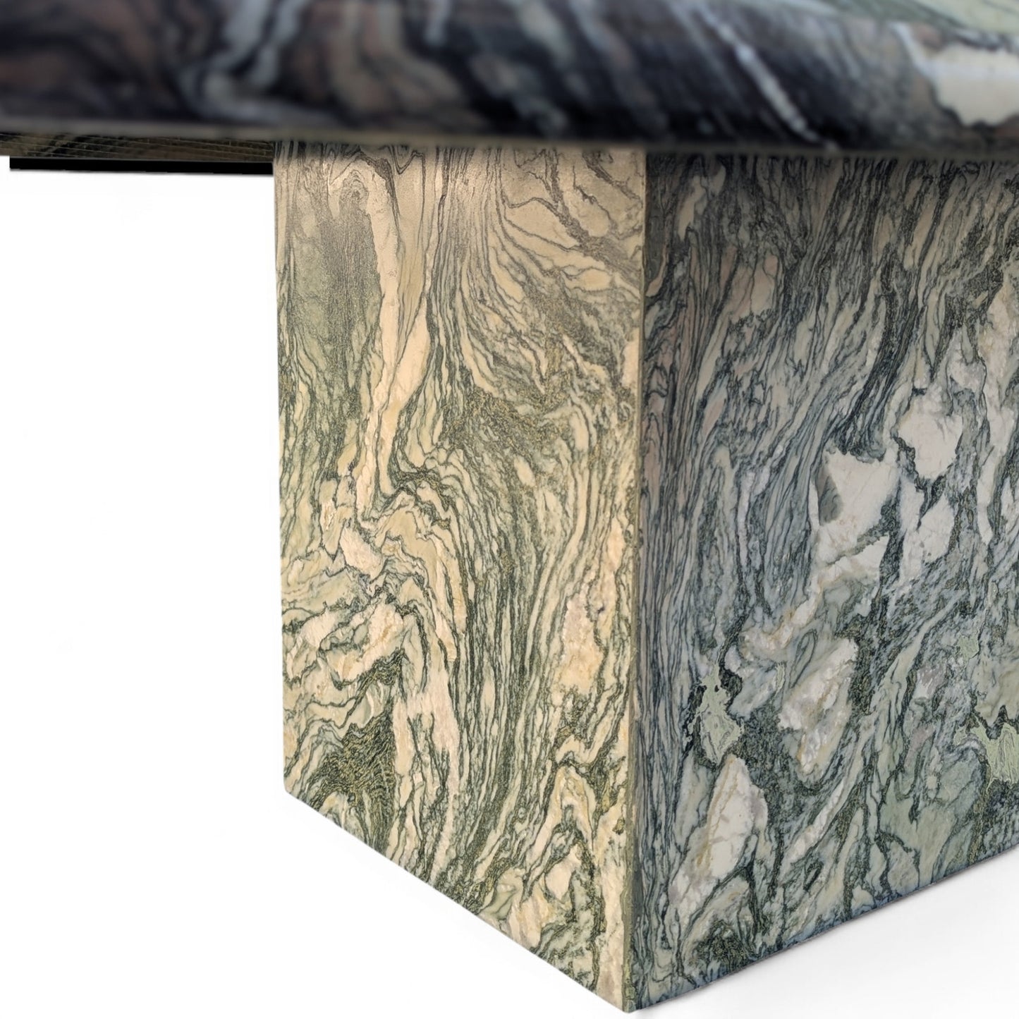 Postmodern Green Marble Coffee Table