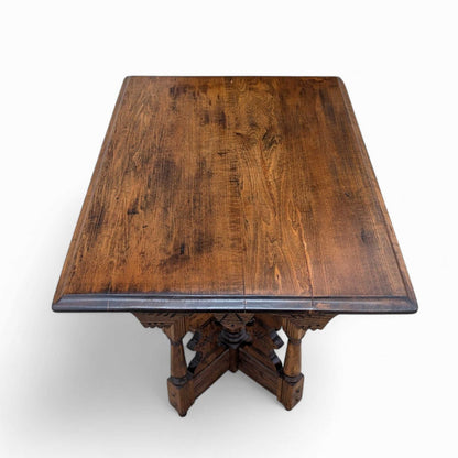 Victorian Carved Wood Side Table