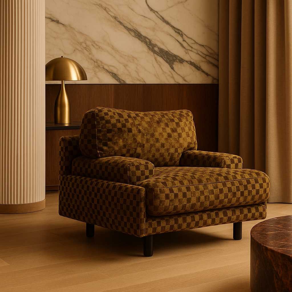 Made-to-Order Italian 1980s Lounge Chair — Vintage-Inspired Sculptural Design