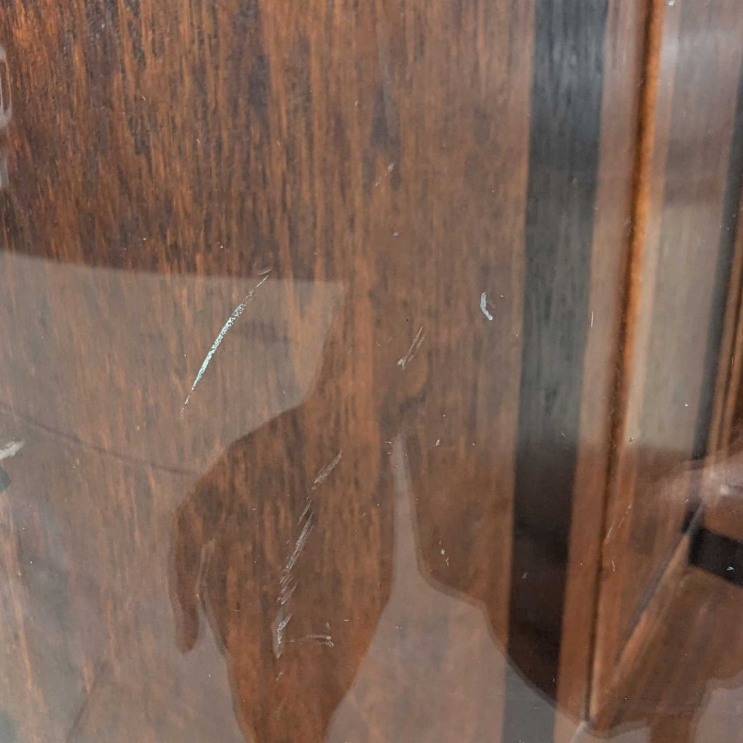 Early 20th Century Edwardian Demi-Lune Curved Glass Display Cabinet