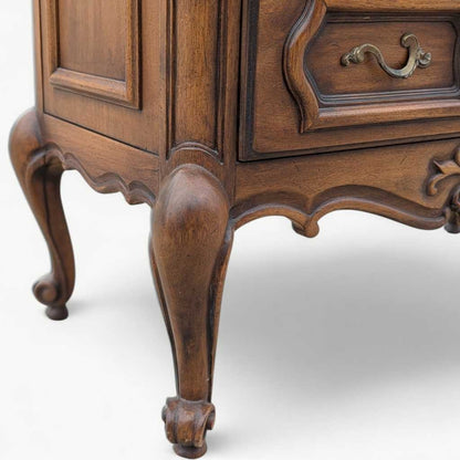 Drexel French Provincial Chest – Vintage 2 Drawer Dresser, Cabriole Legs, Ornate Carvings, 35.5" Wide, Solid Wood