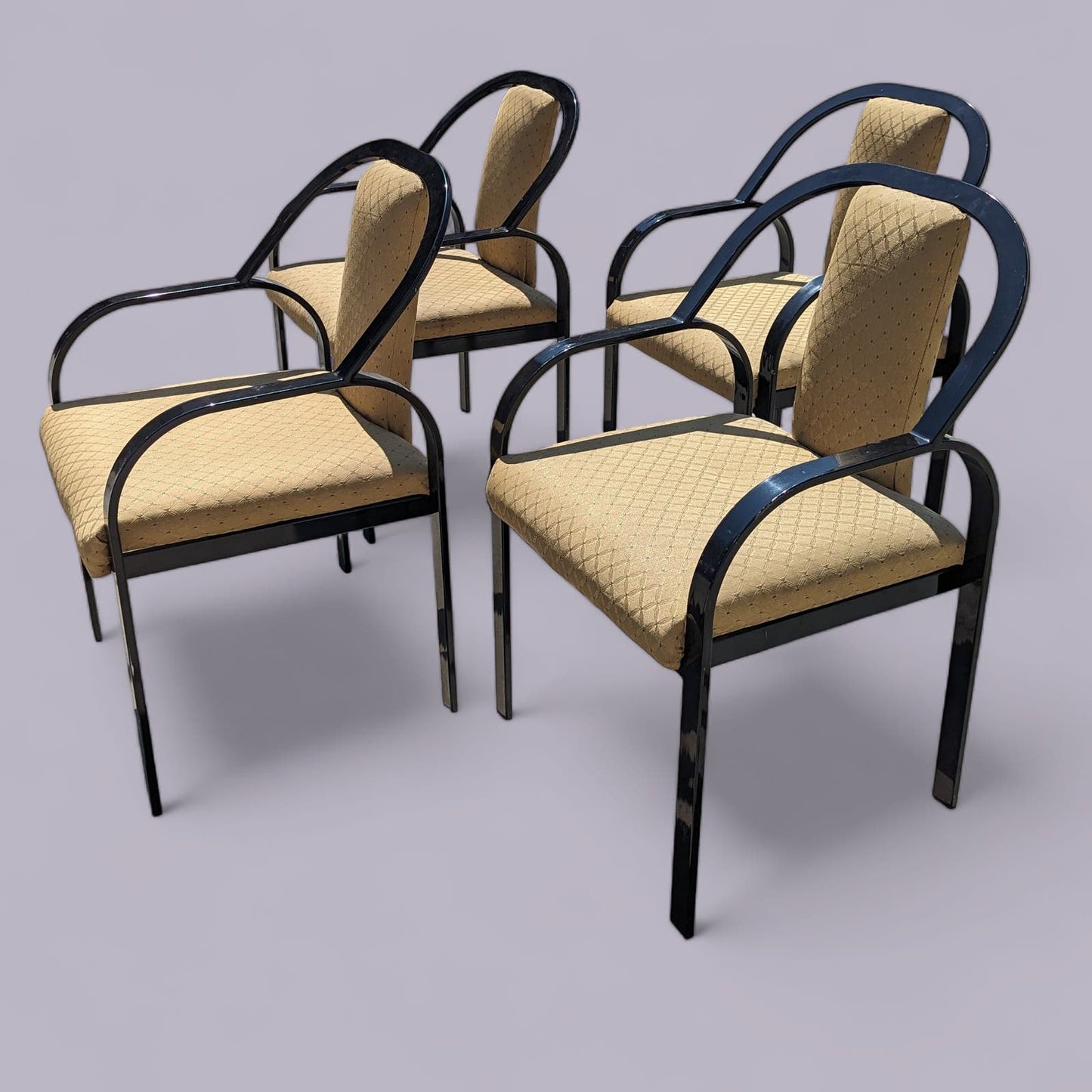 Unique Dining Chairs, Postmodern, Fabric, 80s, Metal Frames, Unique, Kitchen, Italian, Vintage, Mid Century