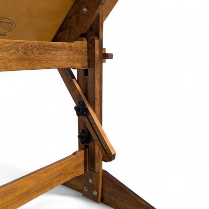 Vintage Versa Tables Adjustable Drafting Table in Solid Wood