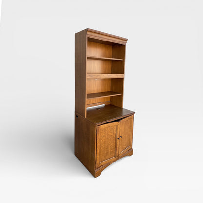 Vintage Hooker Furniture Oak Hutch Cabinet with Open Shelving, Late 20th Century