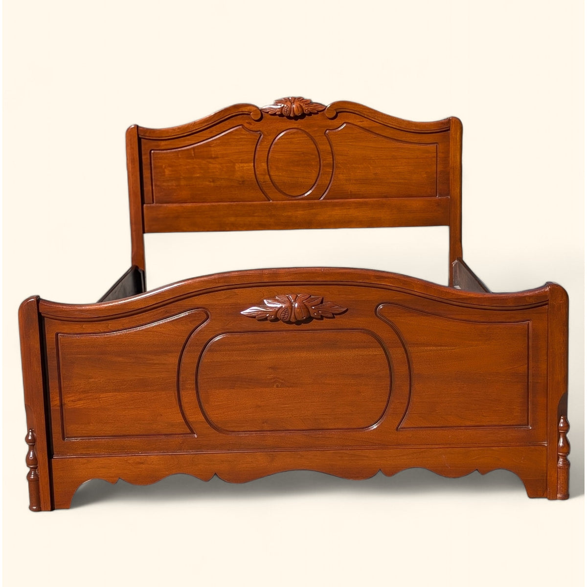 Antique Full-Size Walnut Bed Frame by Abernathy Furniture