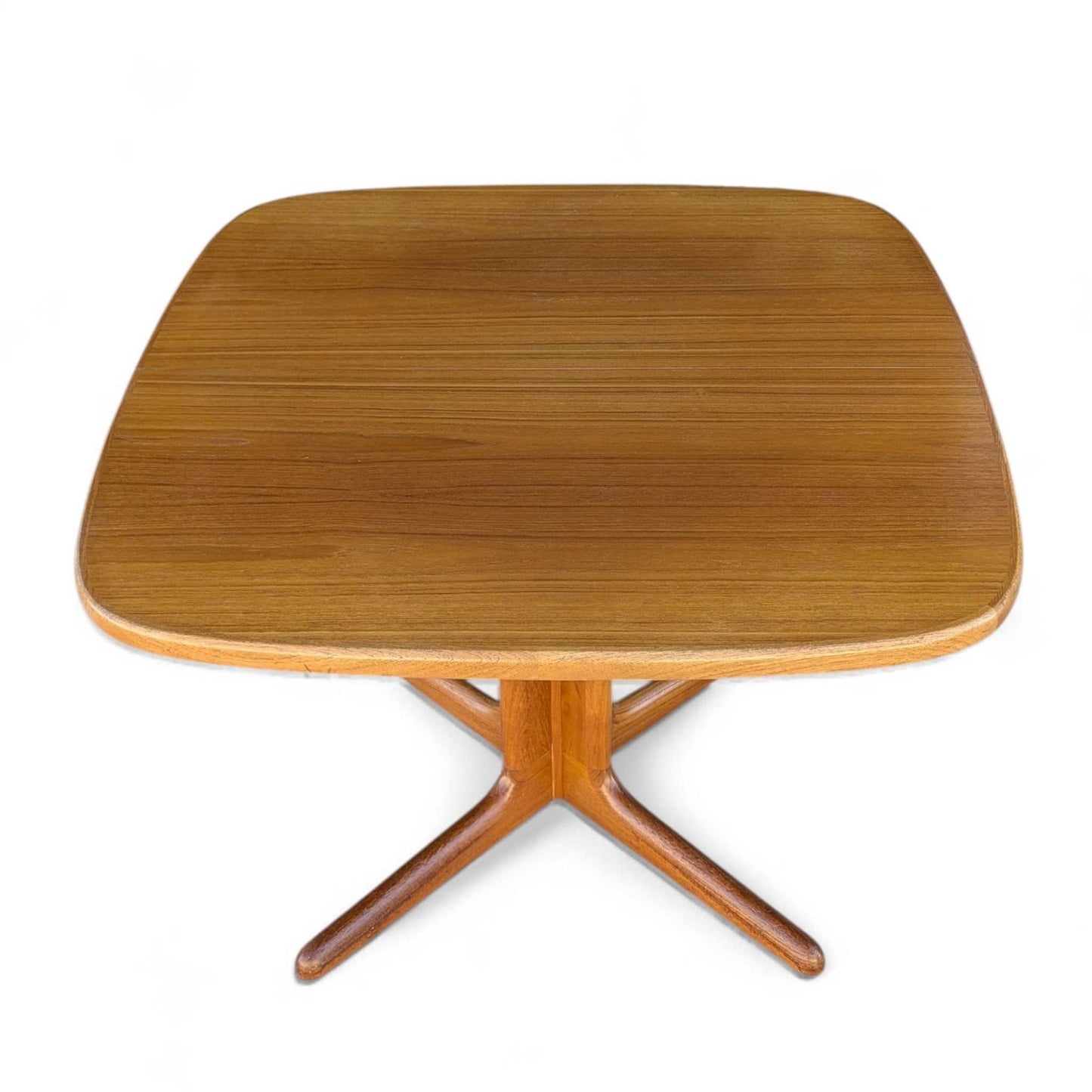 Vintage Teak Dining Table, Rounded Square Top
