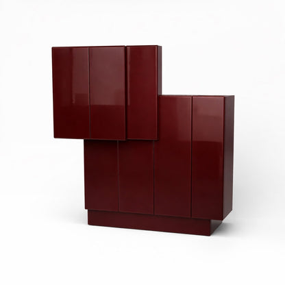 Large Postmodern Geometric Bar, Custom Lacquer Finish