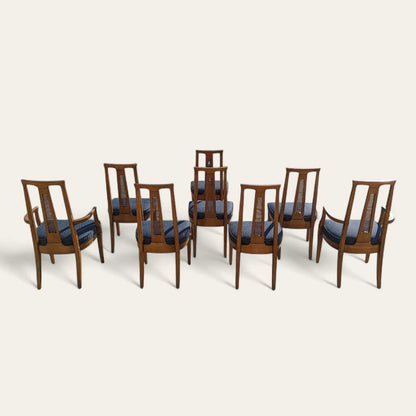 Drexel Triune Mahogany Cane Back Dining Chairs