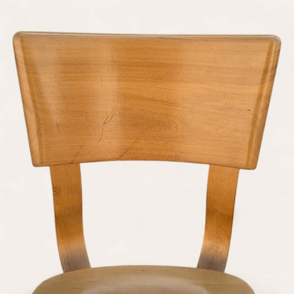 Vintage Dining Chairs by Thonet,  Beech Saddle Seat Dining Chairs, Bentwood, C. 1940s