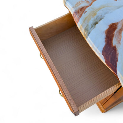 European-Inspired Three-Drawer Nightstand, Late 20th Century
