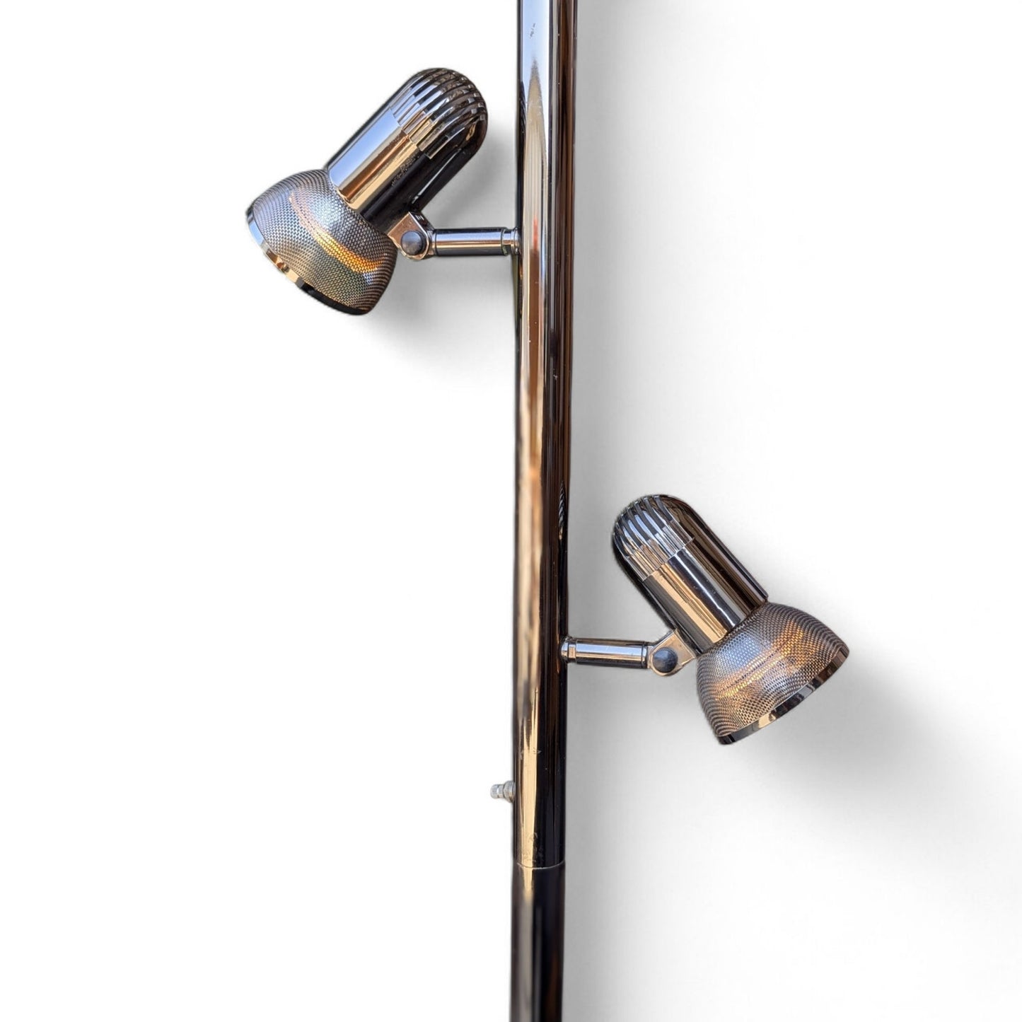 Mid-Century Chrome Floor Lamp with Adjustable Microphone-Style Shades, 1970s