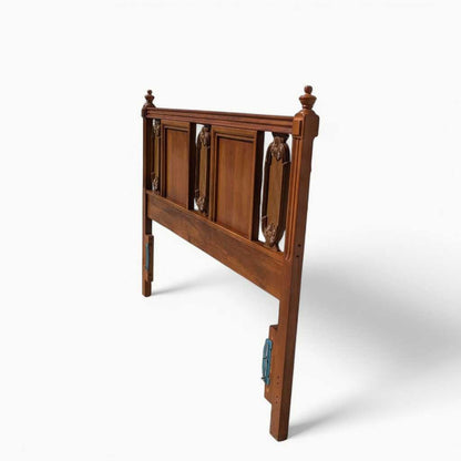Vintage Carved Wood Full-Size Headboard