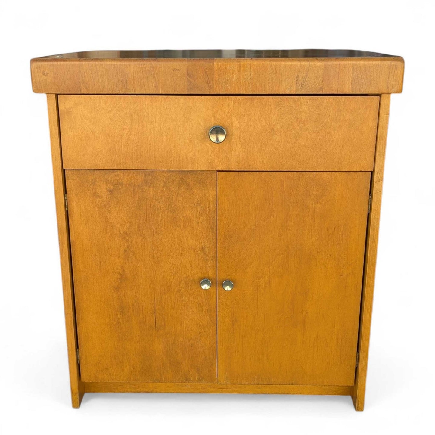 Vintage Butcher Block Top Kitchen Cabinet