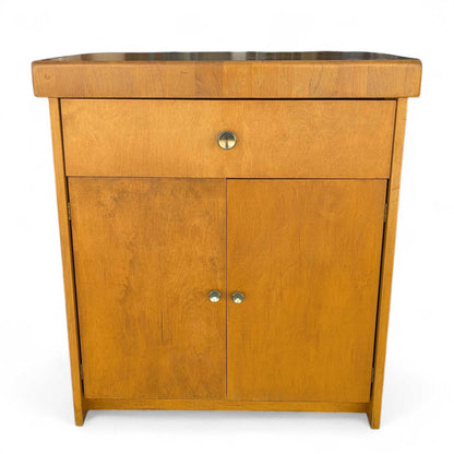 Vintage Butcher Block Top Kitchen Cabinet